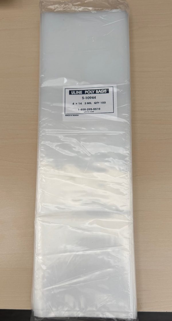 Poly Bag 4"x14" (3 MIL) - Pack of 100 Bags (NEW)